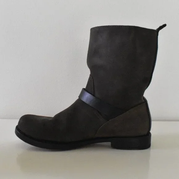 Rag & Bone Waxed Calfskin Moto Biker Boots - Picture 8 of 13